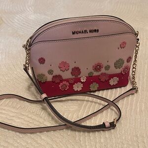 Michael Kors Emmy Pink Floral Crossbody Bag, NWOT